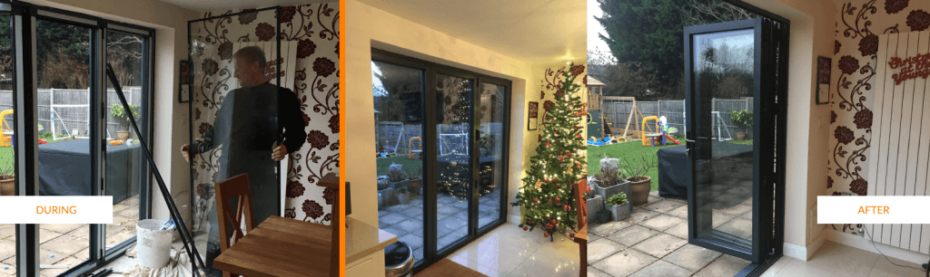 grey bi-folding doors surrey