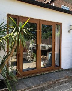 golden oak upvc french doors