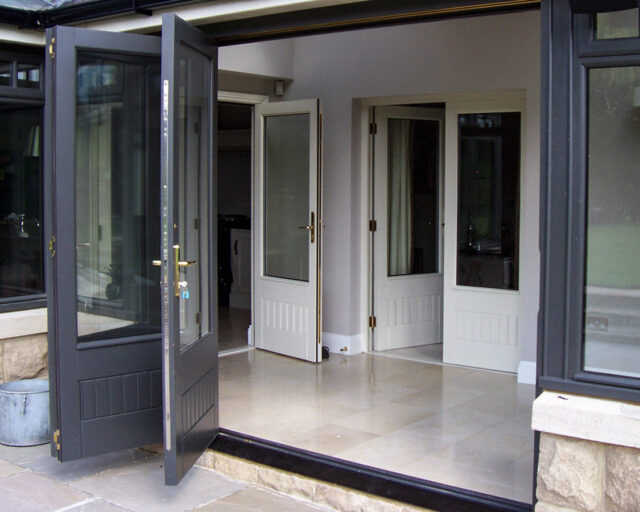 glass timber bifold doors