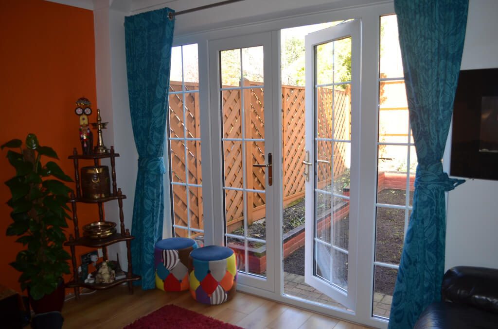 uPVC french doors interior view