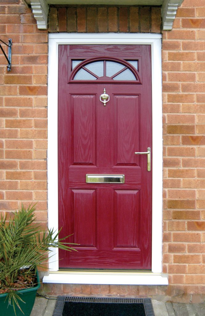 Red composite front door