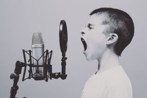 Boy singing