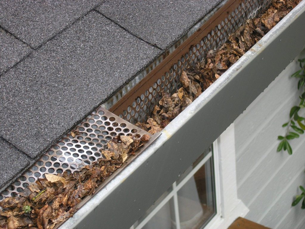 Blocked gutter