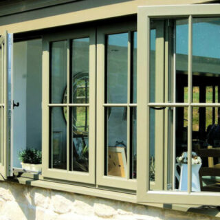 Green casement window