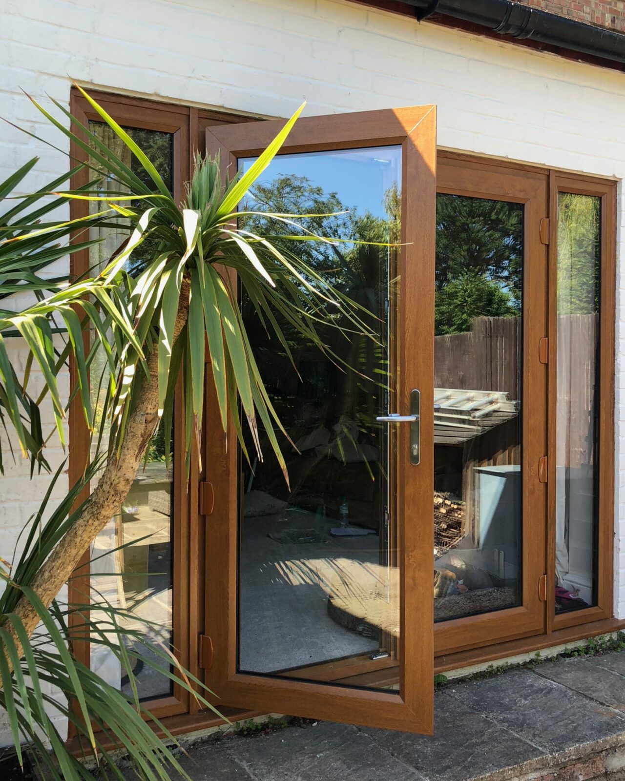 golden oak upvc french doors