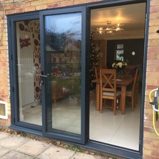 grey bi folding doors