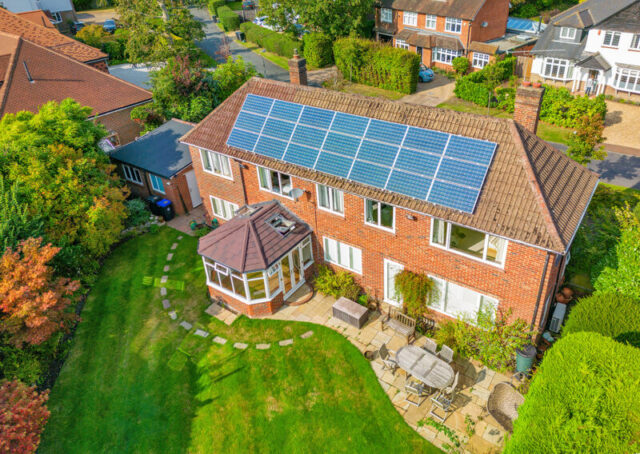 a house with a conservatory