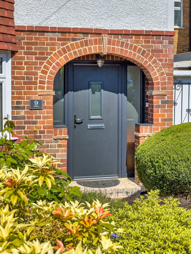 Anthracite Grey Composite Front Door Sheerwater Glass