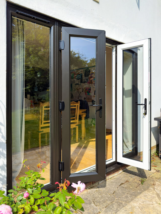 Black uPVC French Patio Doors