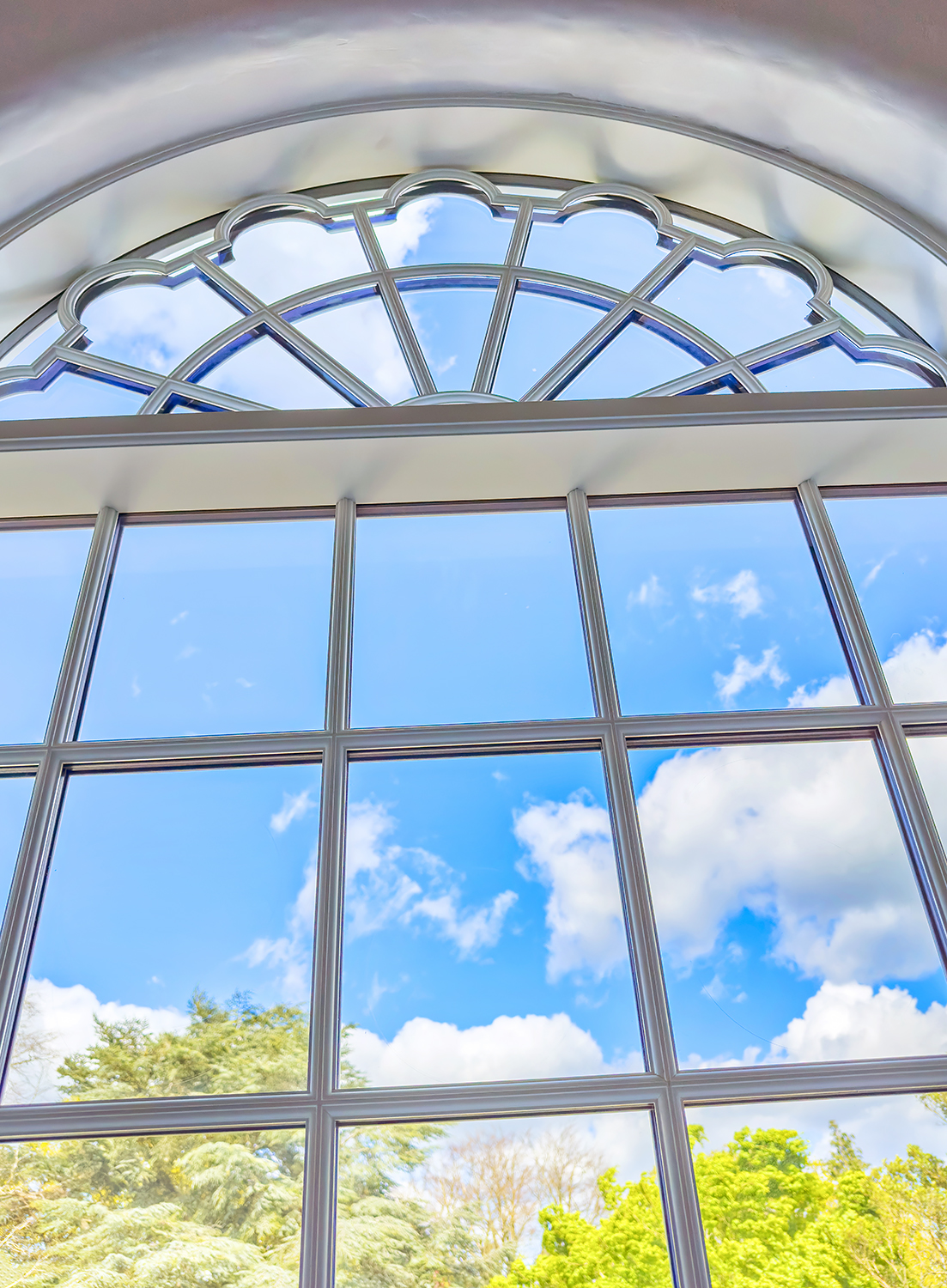 wooden window classical style