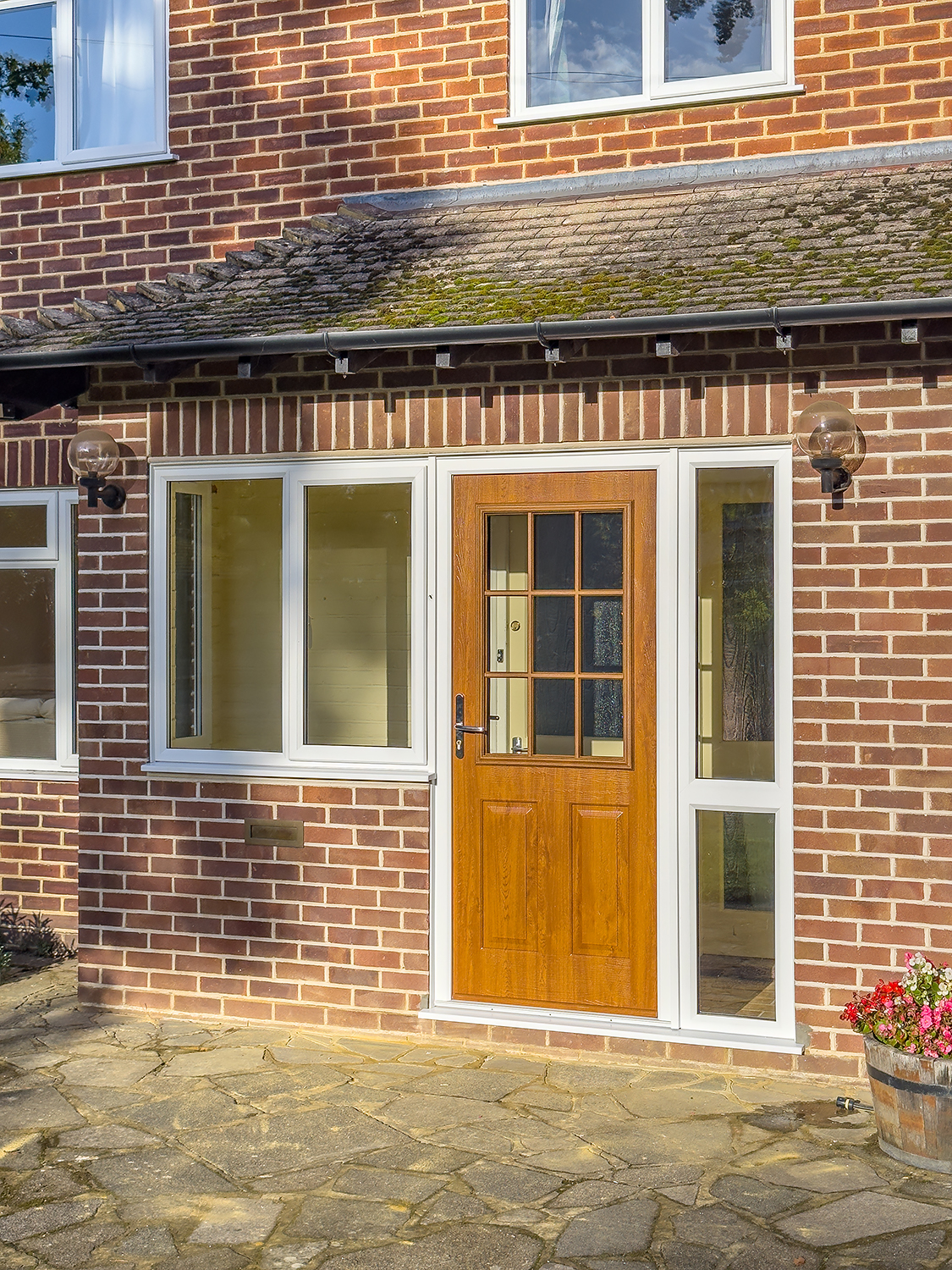Porch new composite front door and slimline windows